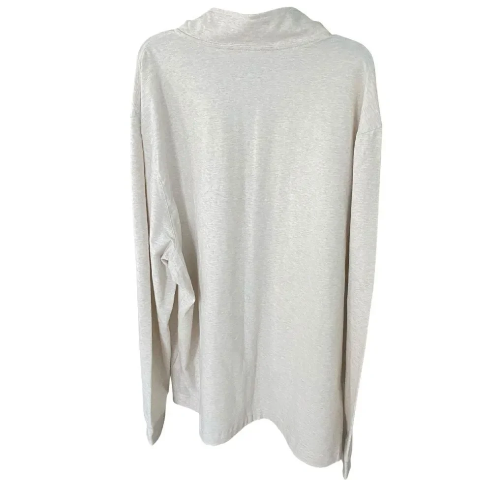 Saddlebred Men's Gray & White Quarter-Zip Pullover Sweater Size XL